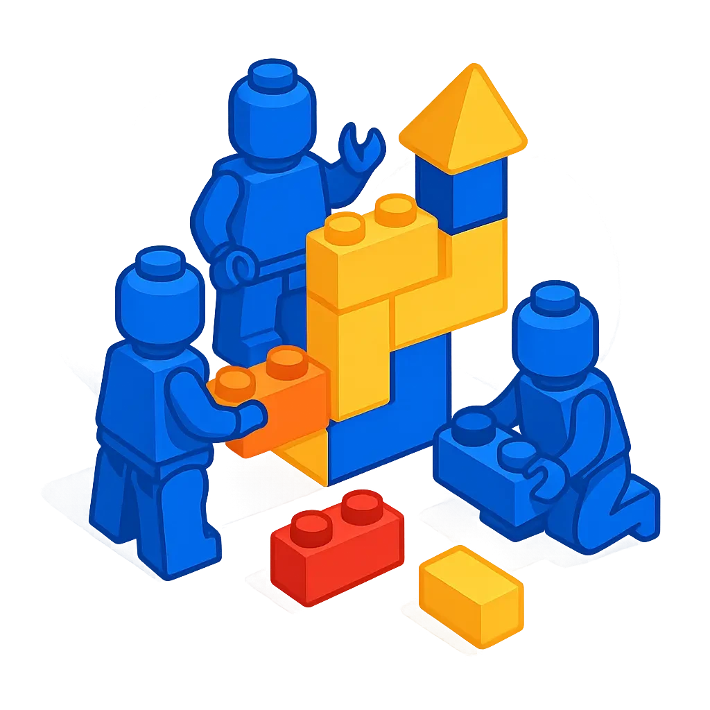 Lego Serious Play facilitation with teams modelling strategy